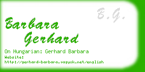 barbara gerhard business card